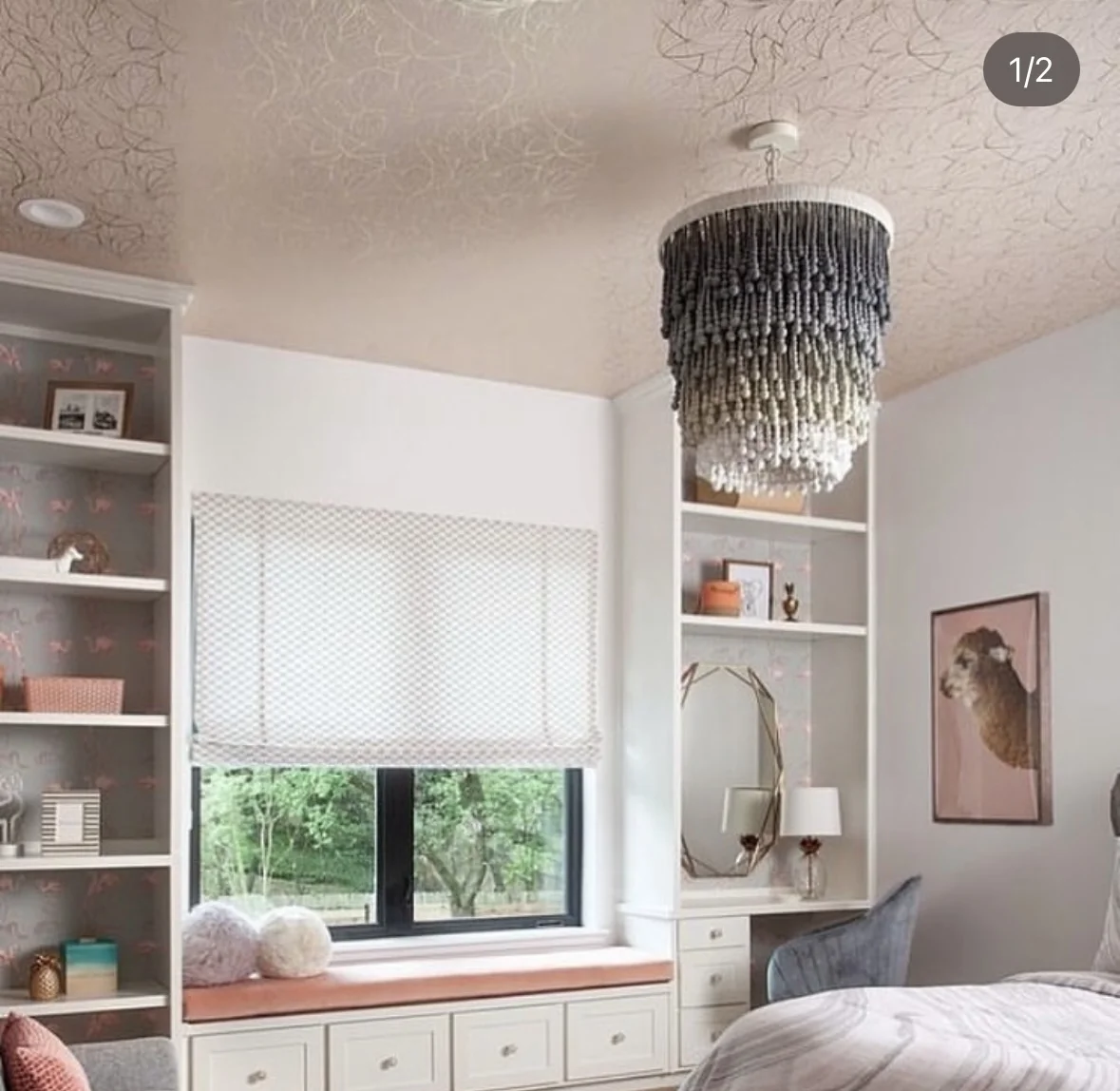 LEAF_gold_nude_pink_plafond