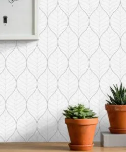 Blad-380-02-geometrique-feuilles-gris